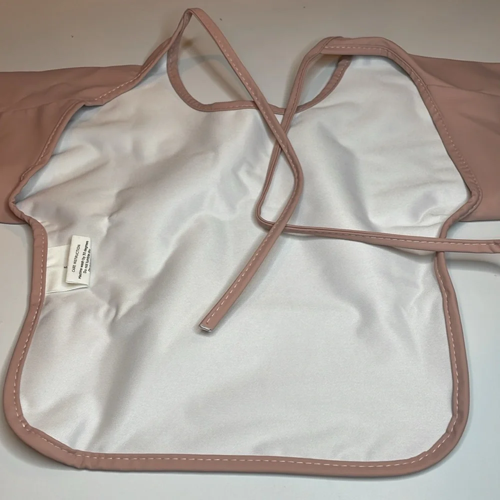 Girls slip on shirt bib S New